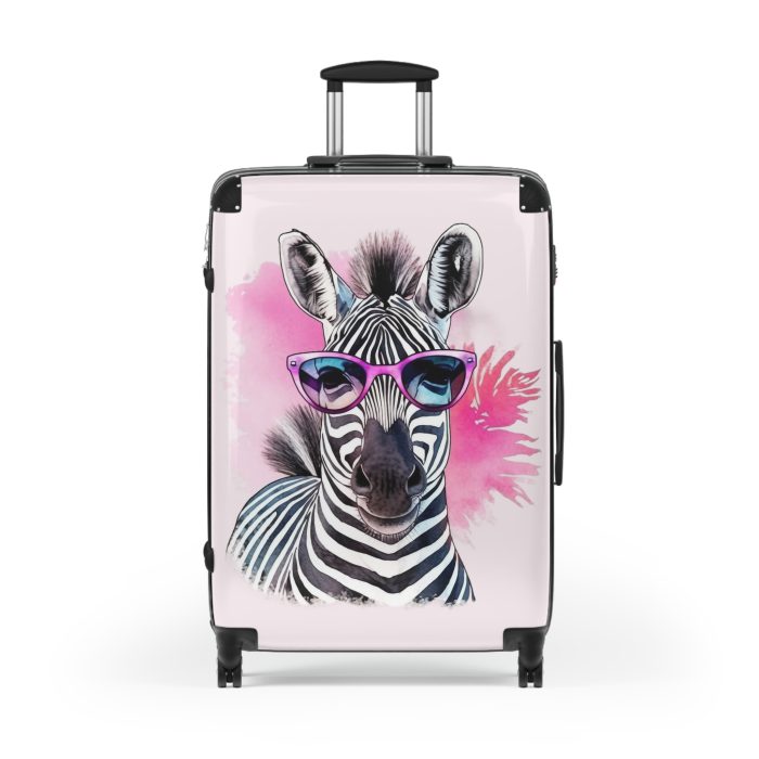 Cute Zebra Suitcase - Adorable and functional travel companion featuring a charming zebra design for a delightful journey.