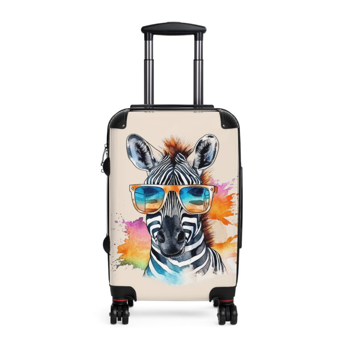 Cute Zebra Suitcase - Adorable and functional travel companion featuring a charming zebra design for a delightful journey.