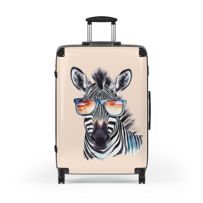 Cute Zebra Suitcase - Adorable and functional travel companion featuring a charming zebra design for a delightful journey.