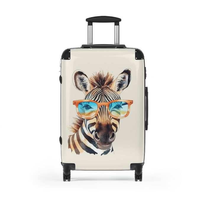 Cute Zebra Suitcase - Adorable and functional travel companion featuring a charming zebra design for a delightful journey.