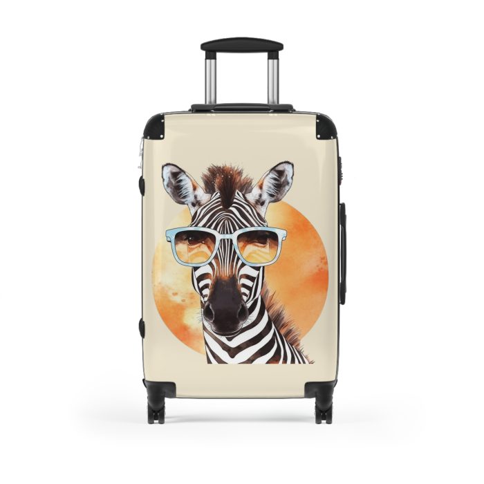 Cute Zebra Suitcase - Adorable and functional travel companion featuring a charming zebra design for a delightful journey.