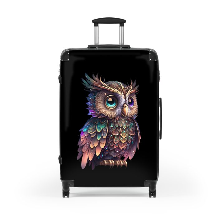 Fantasy Owl suitcase, a durable and stylish travel companion. Crafted with fantasy owl designs, it's perfect for dreamers on the go.