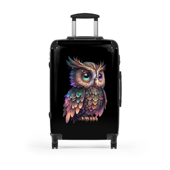 Fantasy Owl suitcase, a durable and stylish travel companion. Crafted with fantasy owl designs, it's perfect for dreamers on the go.