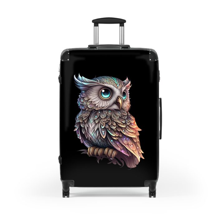 Fantasy Owl suitcase, a durable and stylish travel companion. Crafted with fantasy owl designs, it's perfect for dreamers on the go.