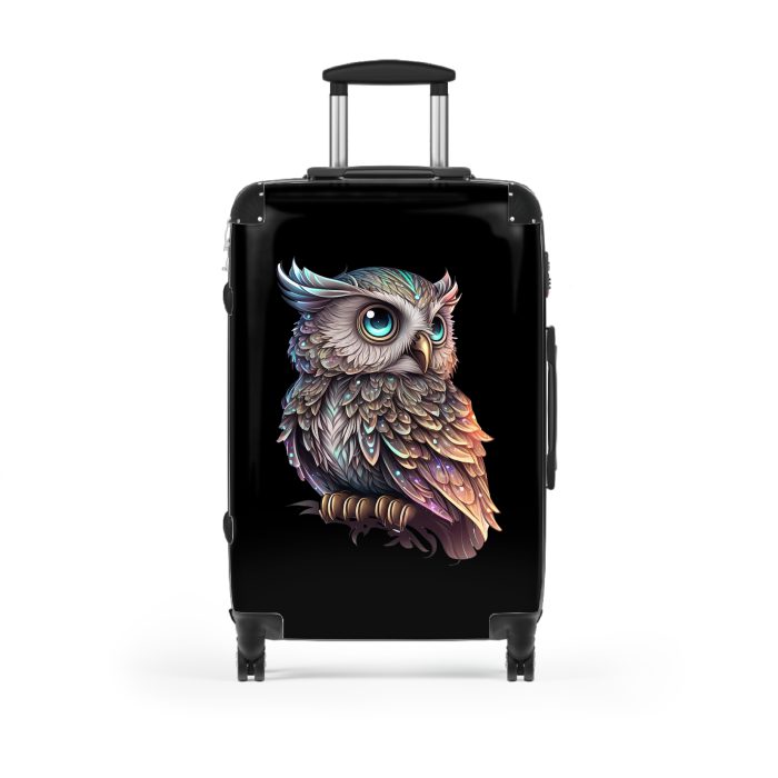 Fantasy Owl suitcase, a durable and stylish travel companion. Crafted with fantasy owl designs, it's perfect for dreamers on the go.