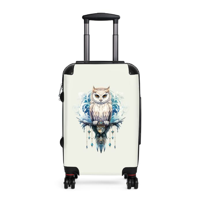 Mystical Owl suitcase, a durable and stylish travel companion. Crafted with owl designs, it's perfect for nature enthusiasts on the go.