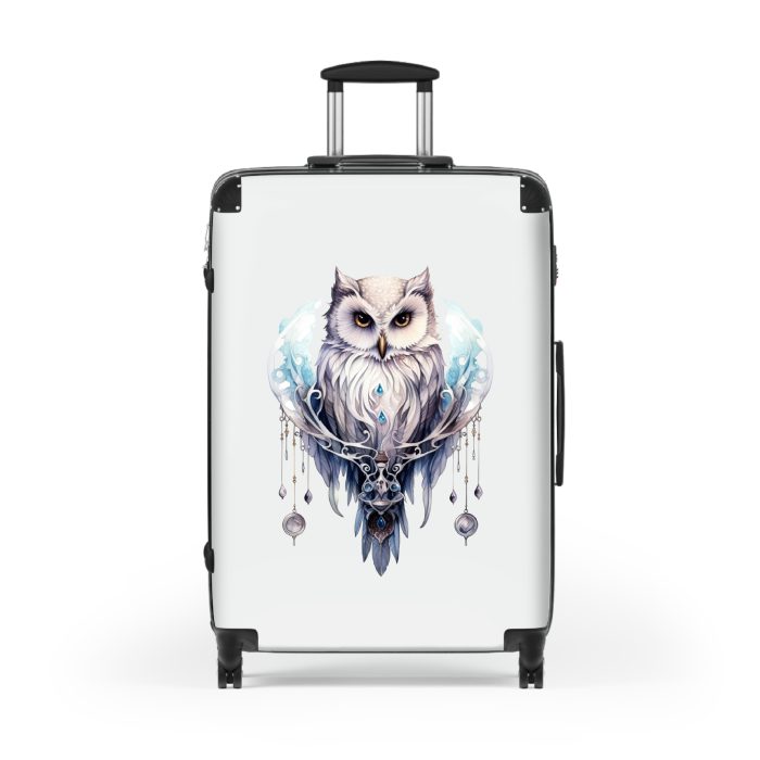 Mystical Owl suitcase, a durable and stylish travel companion. Crafted with owl designs, it's perfect for nature enthusiasts on the go.