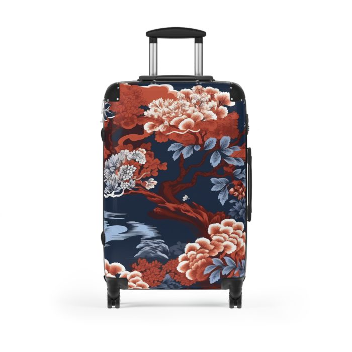 Chinoiserie suitcase, a durable and stylish travel companion. Crafted with classic Chinoiserie motifs, it's perfect for those who seek timeless charm on their journeys.