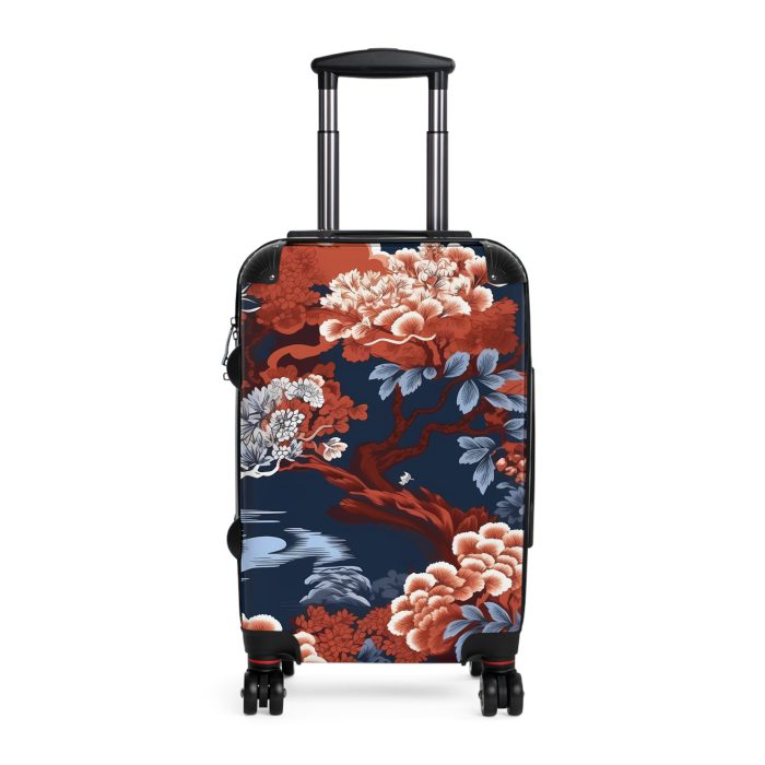 Chinoiserie suitcase, a durable and stylish travel companion. Crafted with classic Chinoiserie motifs, it's perfect for those who seek timeless charm on their journeys.