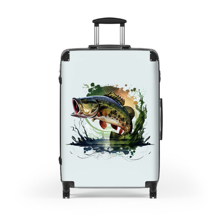 Gone Bass Fishing suitcase, a durable and stylish travel companion. Crafted with bass fishing designs, it's perfect for avid anglers seeking outdoor excitement on their journeys.