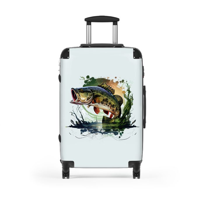 Gone Bass Fishing suitcase, a durable and stylish travel companion. Crafted with bass fishing designs, it's perfect for avid anglers seeking outdoor excitement on their journeys.