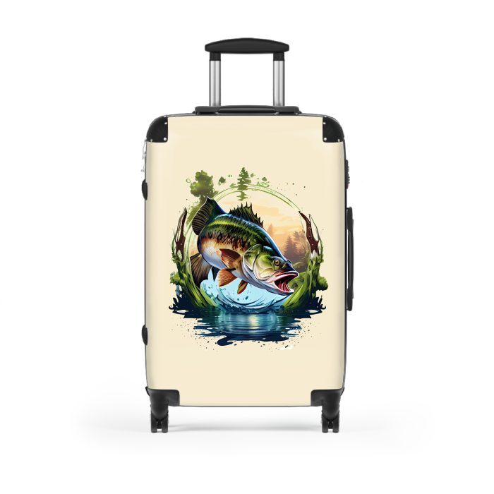 Gone Bass Fishing suitcase, a durable and stylish travel companion. Crafted with bass fishing designs, it's perfect for avid anglers seeking outdoor excitement on their journeys.