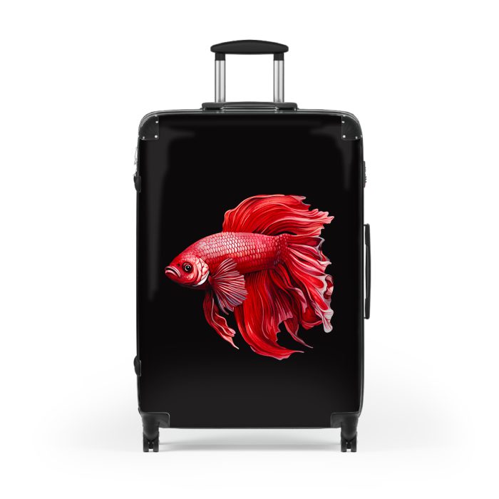 Betta Fish suitcase, a durable and stylish travel companion. Crafted with Betta fish designs, it's perfect for fish enthusiasts on the go.