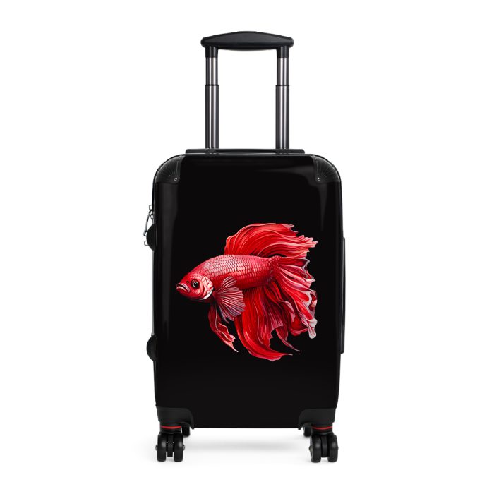 Betta Fish suitcase, a durable and stylish travel companion. Crafted with Betta fish designs, it's perfect for fish enthusiasts on the go.