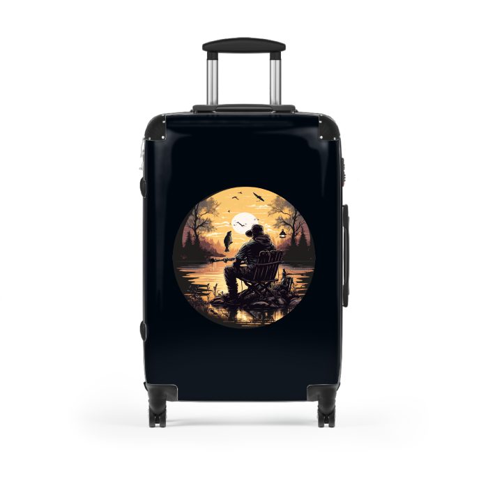 Fisherman suitcase, a durable and stylish travel companion. Crafted with fishing-themed designs, it's perfect for outdoor enthusiasts on the go.