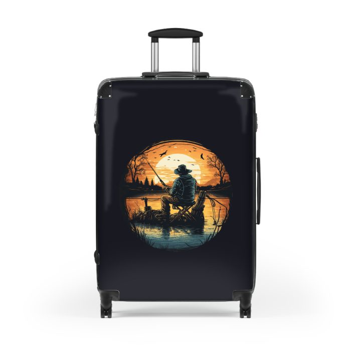 Fisherman suitcase, a durable and stylish travel companion. Crafted with fishing-themed designs, it's perfect for outdoor enthusiasts on the go.