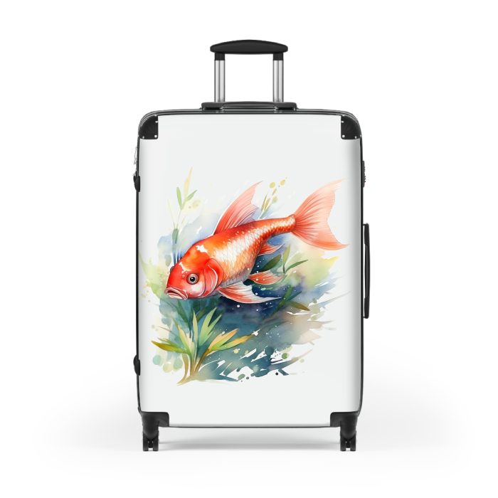 Fish suitcase, a durable and stylish travel companion. Crafted with fish designs, it's perfect for sea enthusiasts seeking oceanic excitement on their journeys.