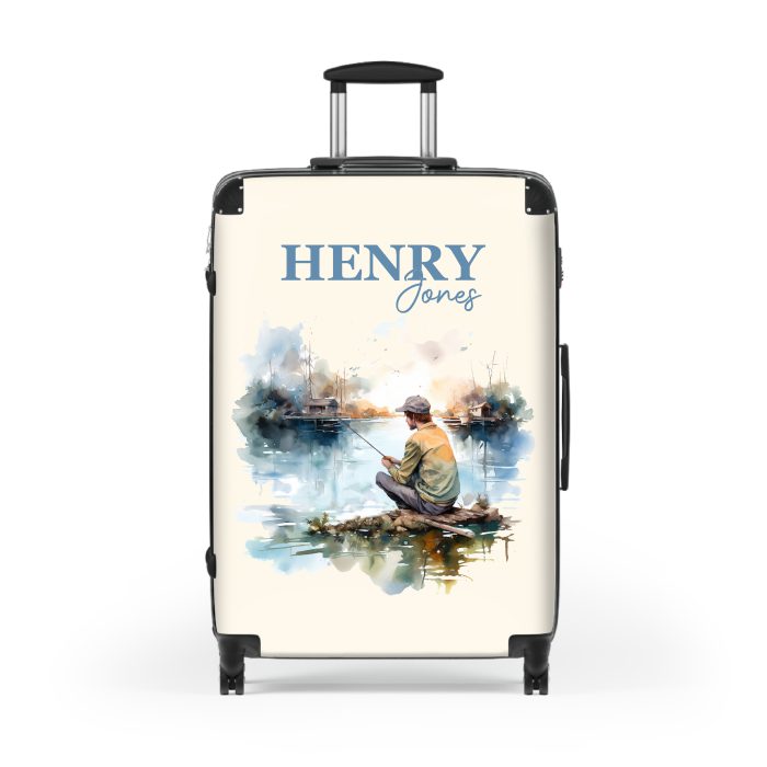 Custom Fishing suitcase, a durable and stylish travel companion. Crafted with customizable fish designs, it's perfect for fishing enthusiasts seeking personalized oceanic excitement on their journeys.