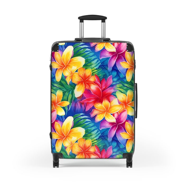 Hawaiian Tiki Luau suitcase, a durable and stylish travel companion. Crafted with vibrant Hawaiian Tiki Luau designs, it's perfect for those who seek island festivities on their journeys.