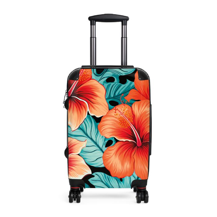 Hawaiian Suitcase, a chic and durable travel companion with vibrant Hawaiian designs. Perfect for those who desire a touch of paradise on their journeys.