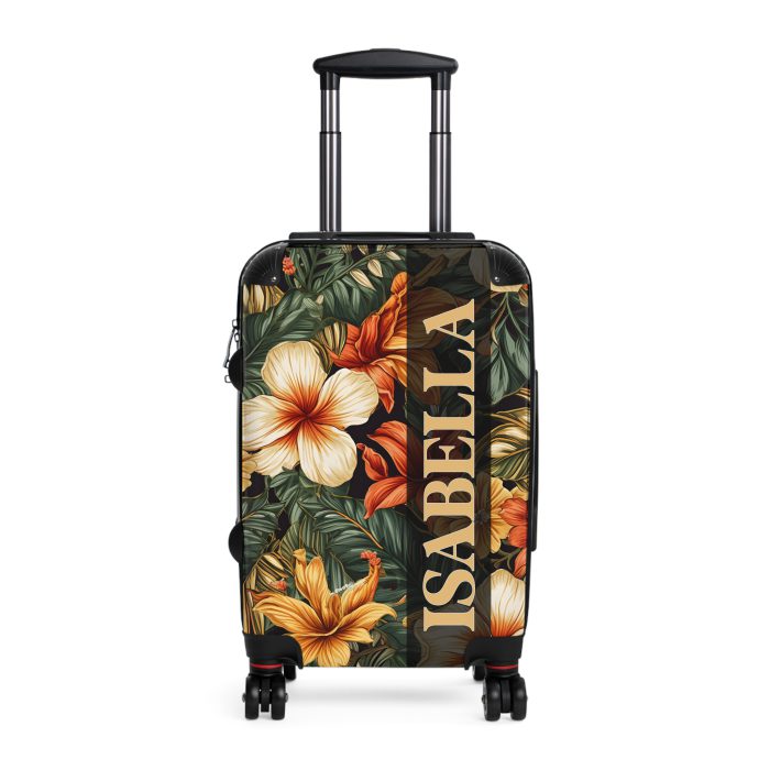 Tropical Hawaiian Custom Suitcase - Elevate your travels with personalized designs tailored to your style, perfect for experiencing paradise.