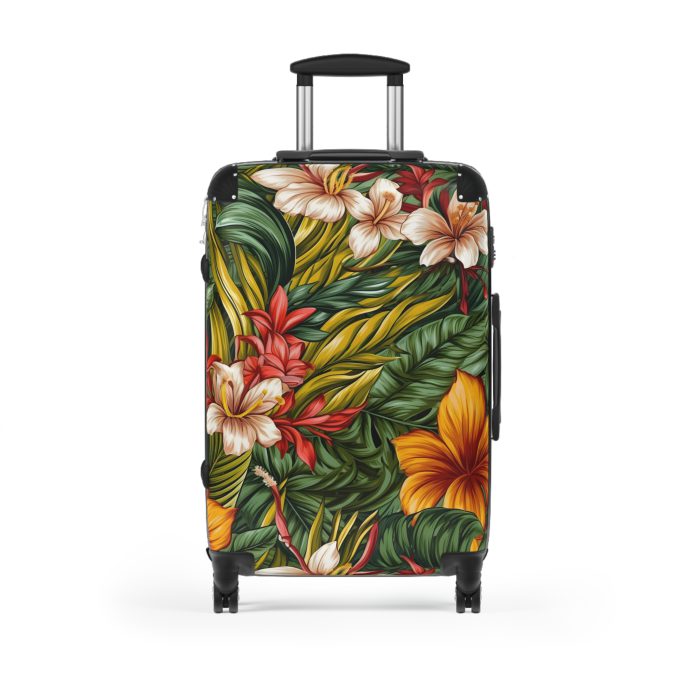 Tropical Hawaiian Suitcase - Elevate your travels with vibrant designs inspired by the beauty of Hawaii for a touch of island elegance.