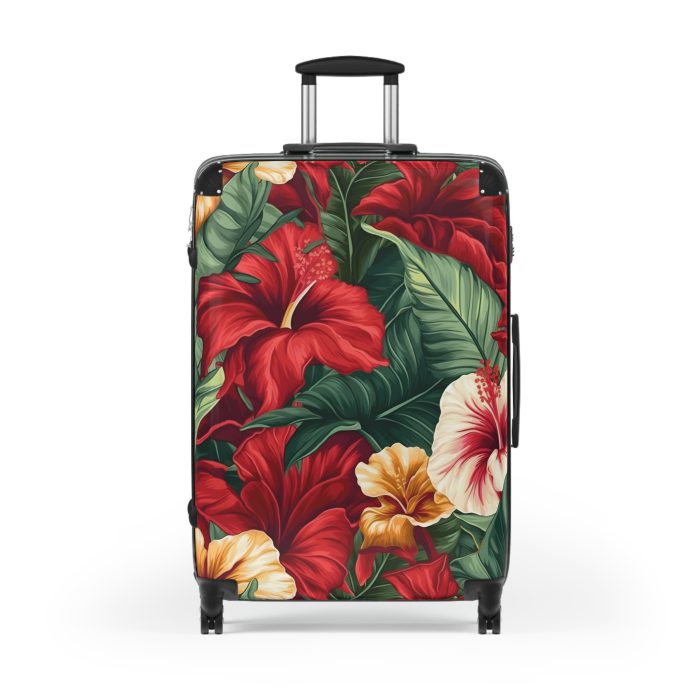 Tropical Hawaiian Suitcase - Elevate your travels with vibrant designs inspired by the beauty of Hawaii for a touch of island elegance.