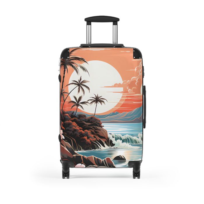 Hawaiian Sunset Suitcase - Experience the beauty of a Hawaiian sunset with vibrant designs, perfect for adding tropical elegance to your travels.