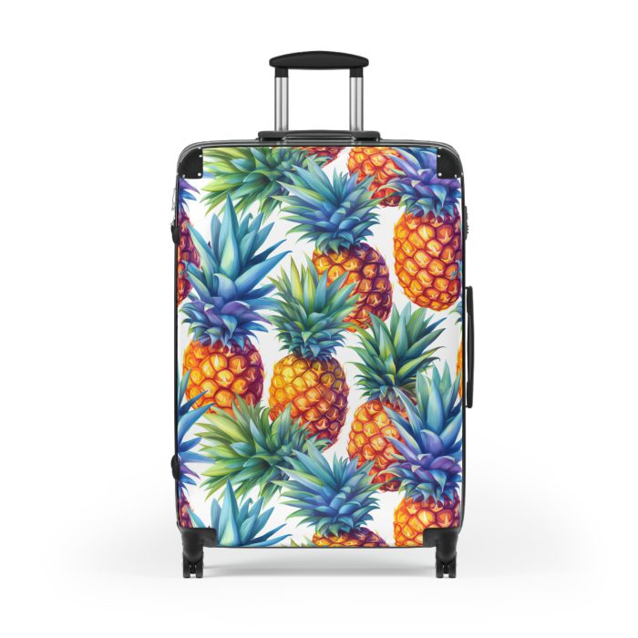 Pineapple Suitcase - A chic and durable travel companion featuring a stylish pineapple design for a touch of tropical flair.