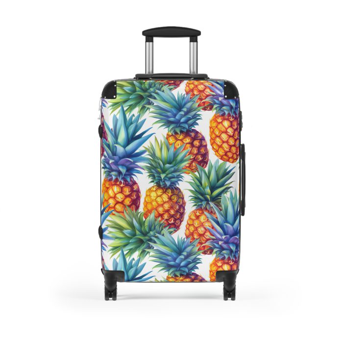 Pineapple Suitcase - A chic and durable travel companion featuring a stylish pineapple design for a touch of tropical flair.