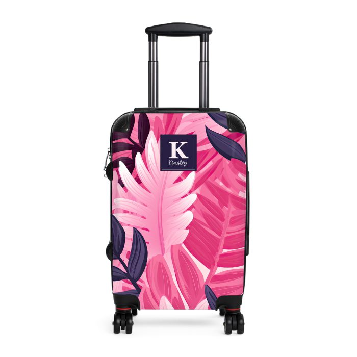 Discover personalized elegance with the Custom Pink Tropical Leaves Suitcase. Crafted to reflect your style, adorned with vibrant tropical foliage—a unique journey awaits.