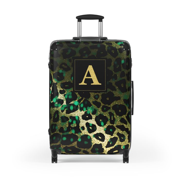 Custom Leopard Print Suitcase - A fashion-forward luggage piece featuring a stylish leopard print for the adventurous and trend-conscious traveler.