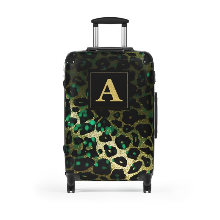 Custom Leopard Print Suitcase - A fashion-forward luggage piece featuring a stylish leopard print for the adventurous and trend-conscious traveler.