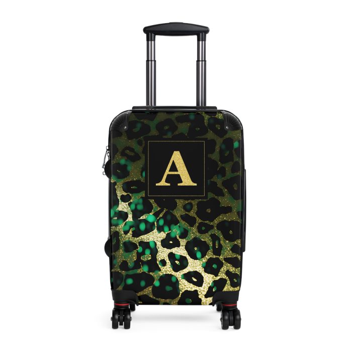 Custom Leopard Print Suitcase - A fashion-forward luggage piece featuring a stylish leopard print for the adventurous and trend-conscious traveler.