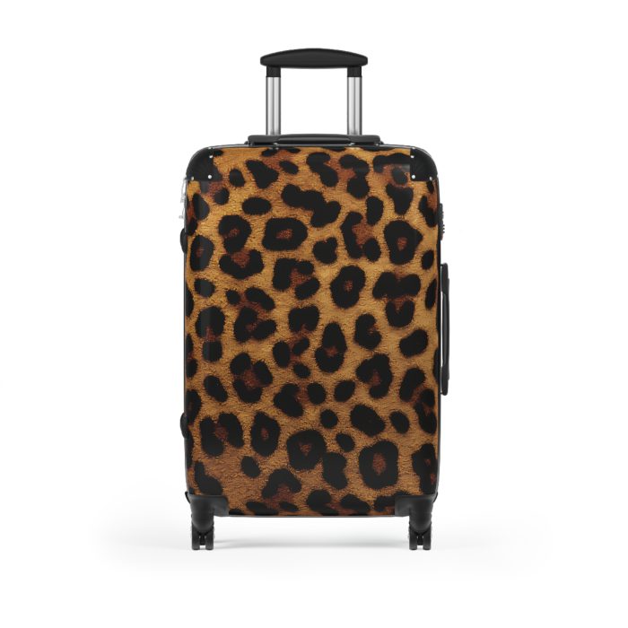 Leopard Print Suitcase - A stylish and versatile travel companion adorned with a captivating leopard print pattern for the fashion-forward explorer.