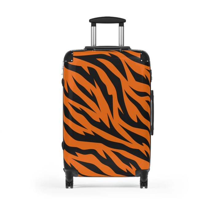 Tiger Print Suitcase - Roar into elegance with a distinctive tiger print design, a stylish companion for your wild adventures.