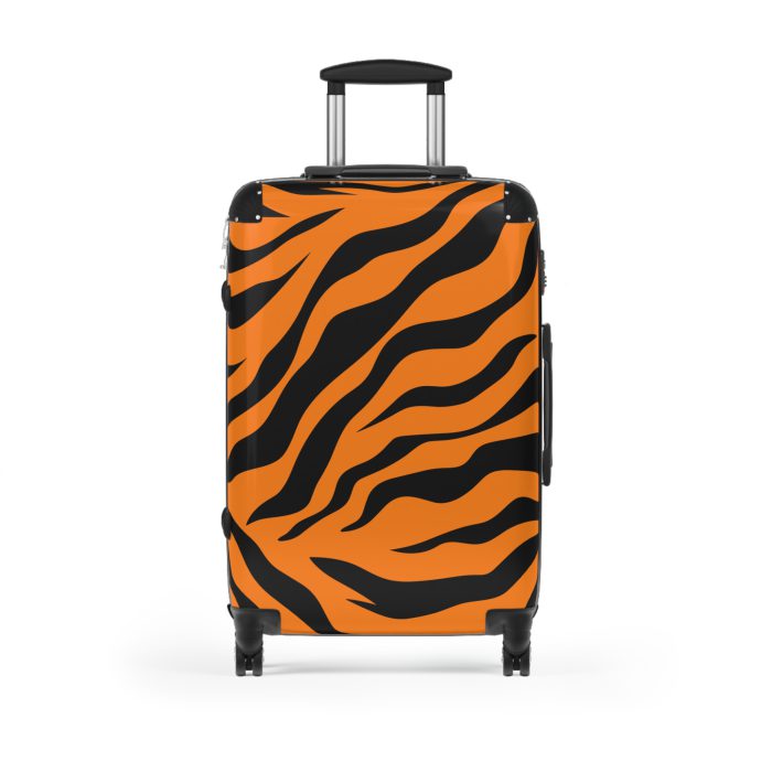 Tiger Print Suitcase - Roar into elegance with a distinctive tiger print design, a stylish companion for your wild adventures.