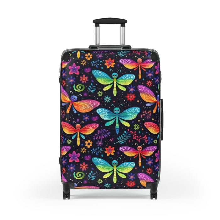 Dragonfly Suitcase - A stylish and practical travel essential adorned with intricate dragonfly motifs for a touch of wanderlust.